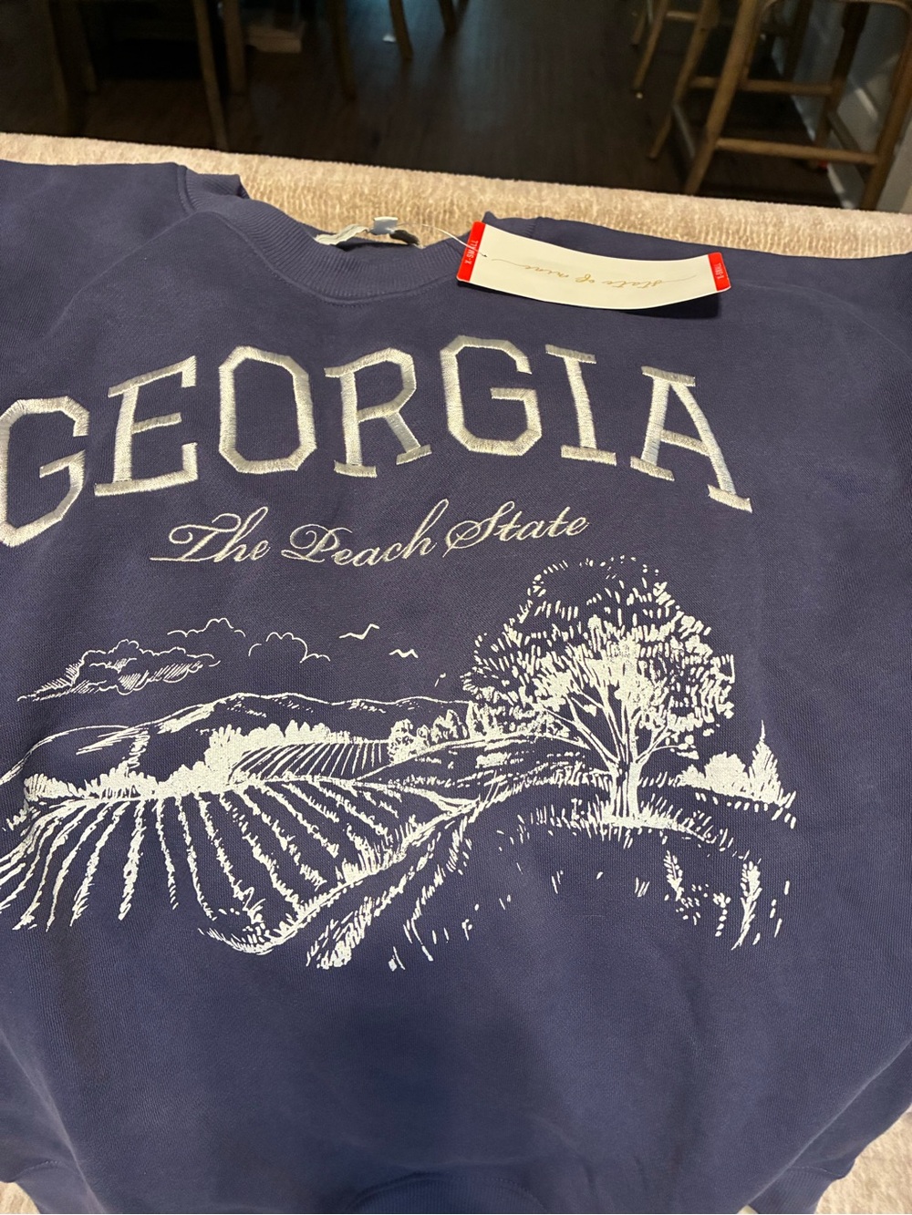 State of Mind Navy Georgia Graphic Crewneck Sweatshirt